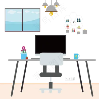 创意时尚办公桌子桌面