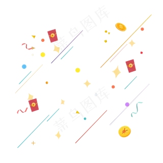 金币钱包钞票红包硬币漂浮,免抠元素