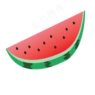 一片卡通红西瓜免抠图