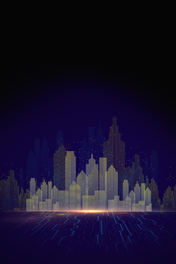 电子科技粒子城市背景