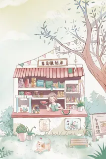 小女孩的森林便利店