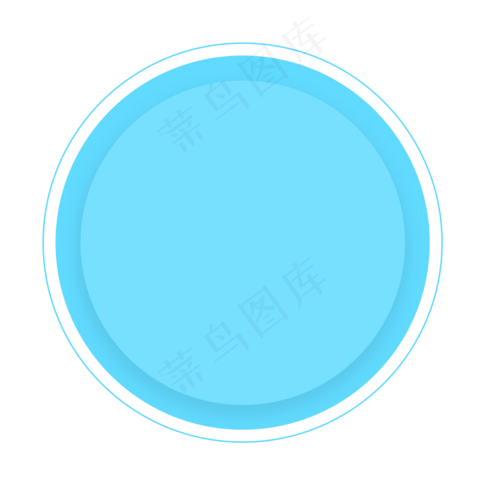 手绘水彩创意渐变蓝色科技图形