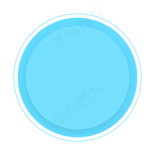手绘水彩创意渐变蓝色科技图形
