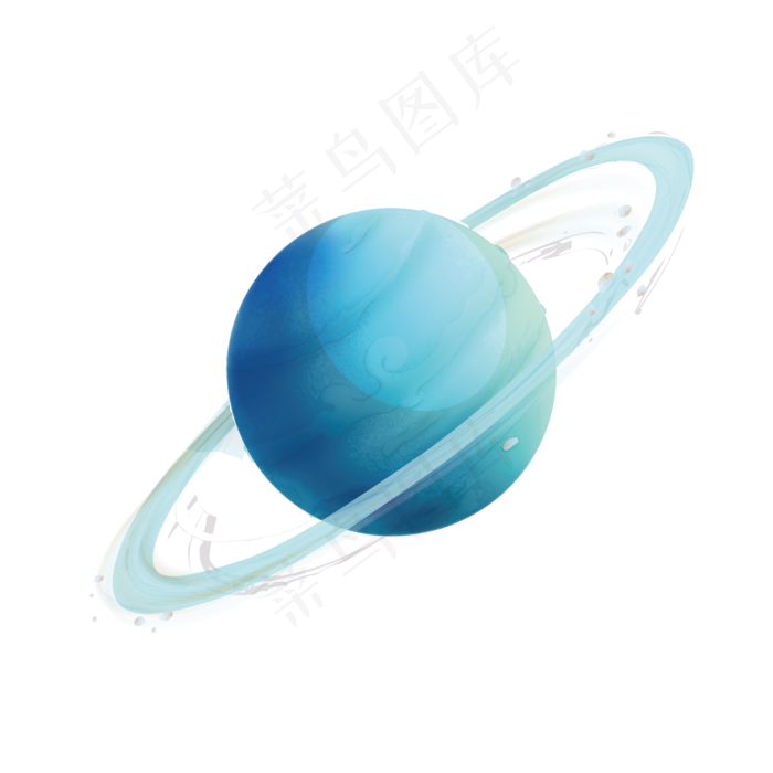蓝色科技星球元素,免抠元素