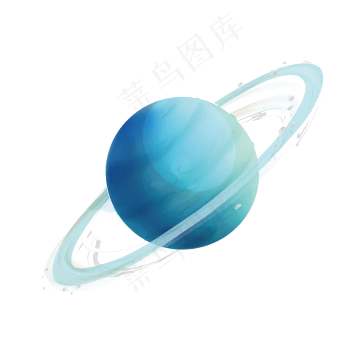 蓝色科技星球元素,免抠元素