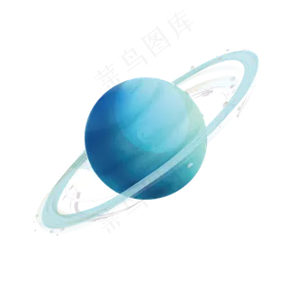 蓝色科技星球元素,免抠元素