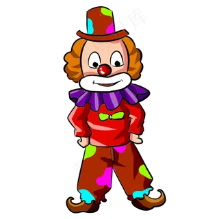 彩色手绘愚人节可爱元素