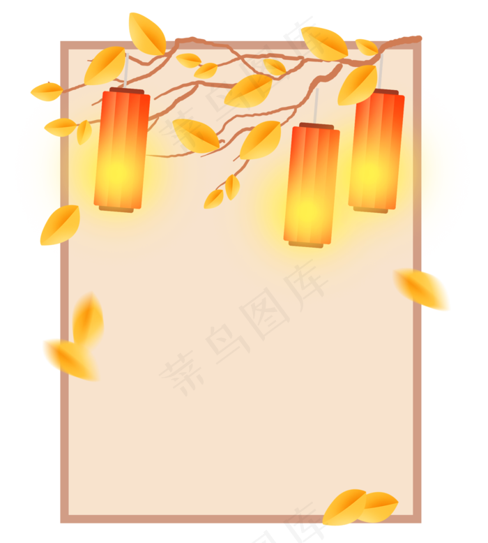 中国风灯笼边框(2000X2223(DPI:299))psd模版下载