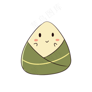 手绘卡通端午节拟人粽子