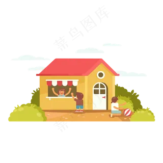 躲猫猫游戏的儿童矢量素材