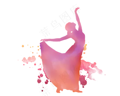 舞蹈人物剪影
