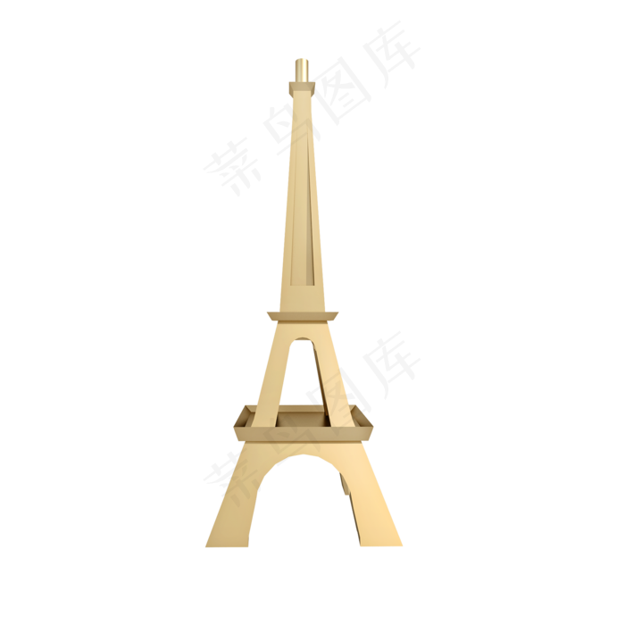 仿真金属铁塔摆件png图,免抠元素