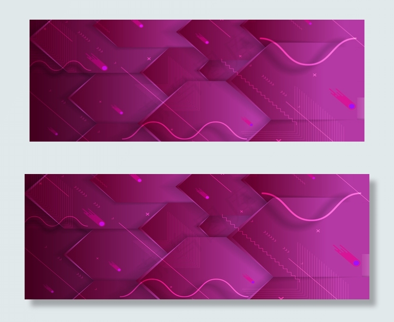 科技感扁平电商海报背景banner