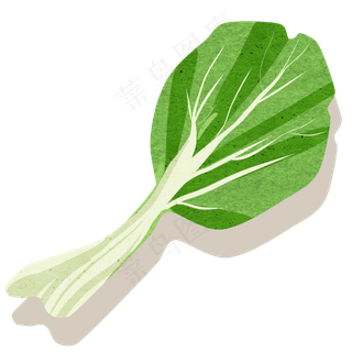 卡通手绘青菜一大颗一