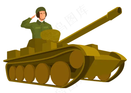 建党节坦克军人