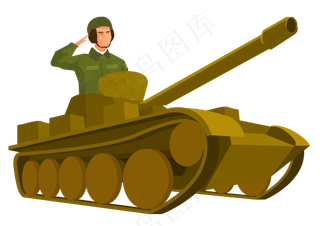 建党节坦克军人