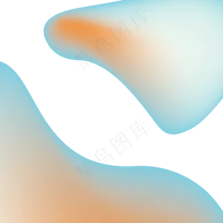 彩色不规则图形流体渐变元素,免抠元素