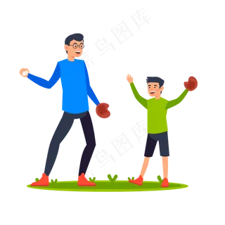 父亲节棒球玩耍人物素材