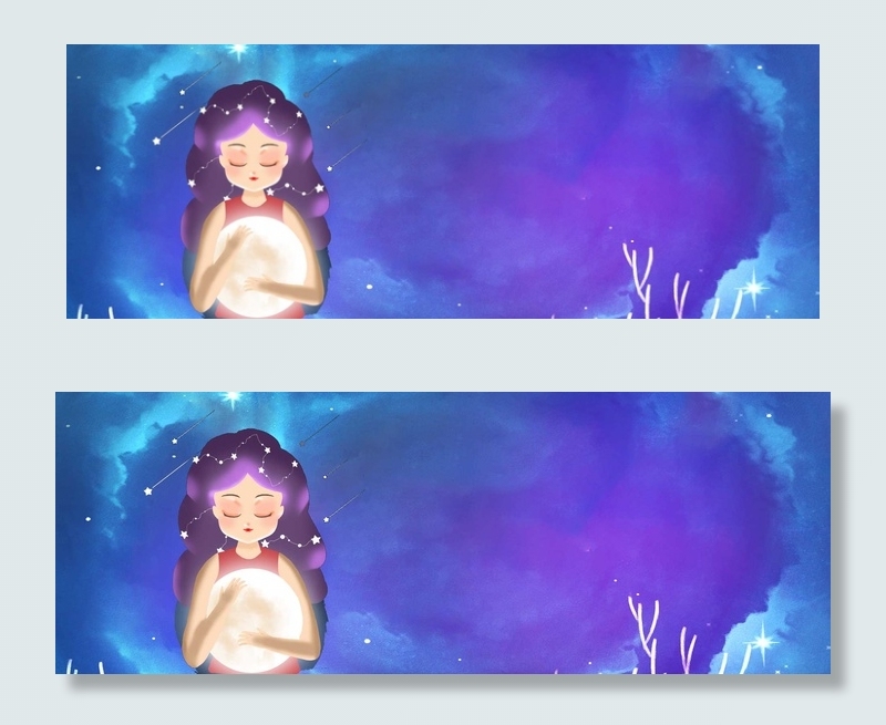 创意星空唯美插画