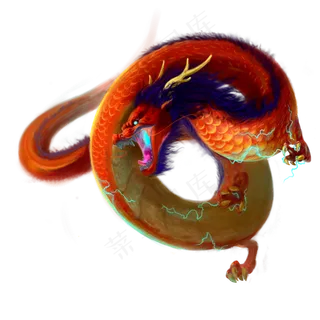 巨龙咆哮排山倒海,免抠元素