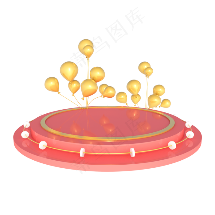 618电商淘宝舞台气球装饰展台,免抠元素