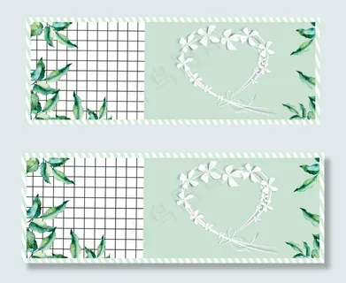 小清新立体花朵绿植春季上新banner