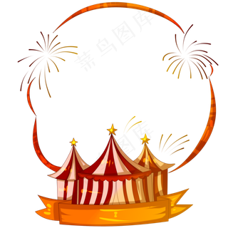 手绘愚人节房子边框,免抠元素