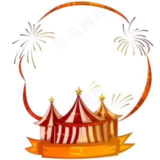 手绘愚人节房子边框,免抠元素