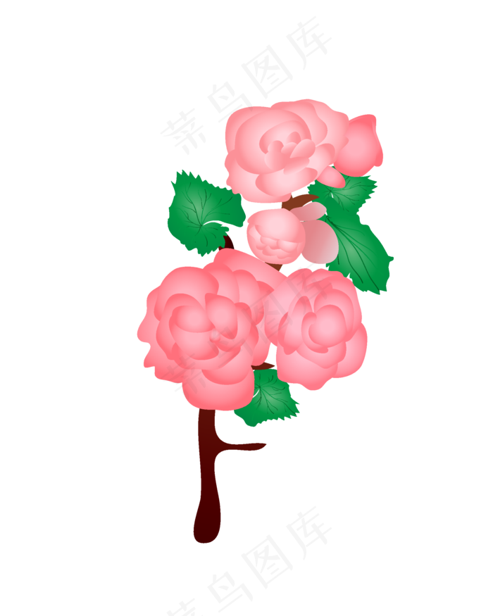 矢量免扣卡通桃花(4167*5208px 300 dpi )ai矢量模版下载