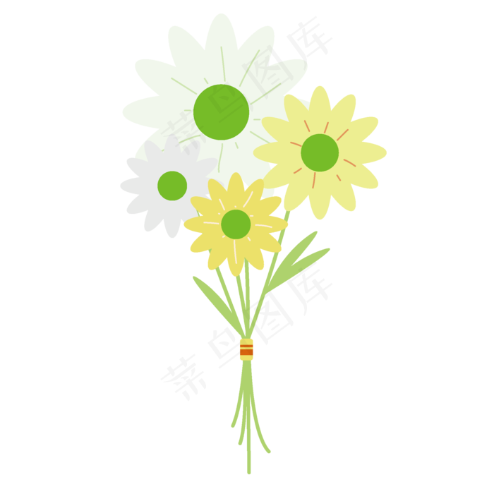 瓶插花朵太阳花(2000*2000px 300 dpi )ai矢量模版下载