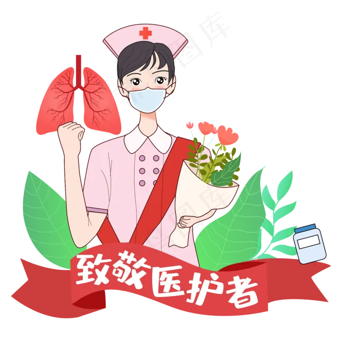 致敬医护护士矢量图(5000*5000px 300 dpi )ai矢量模版下载