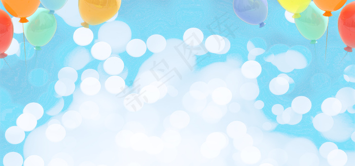 彩色梦幻气球背景图