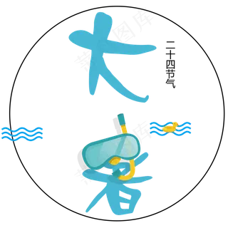 二十四节气大暑艺术字