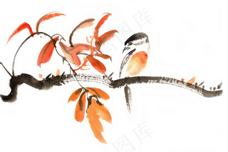 秋季里的小鸟,免抠元素