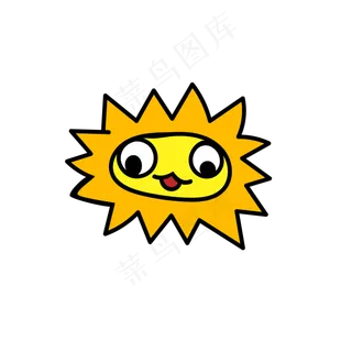 夏至手绘太阳免抠PNG