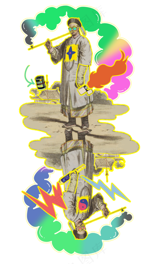 中国风国潮传统中国人物清朝官员