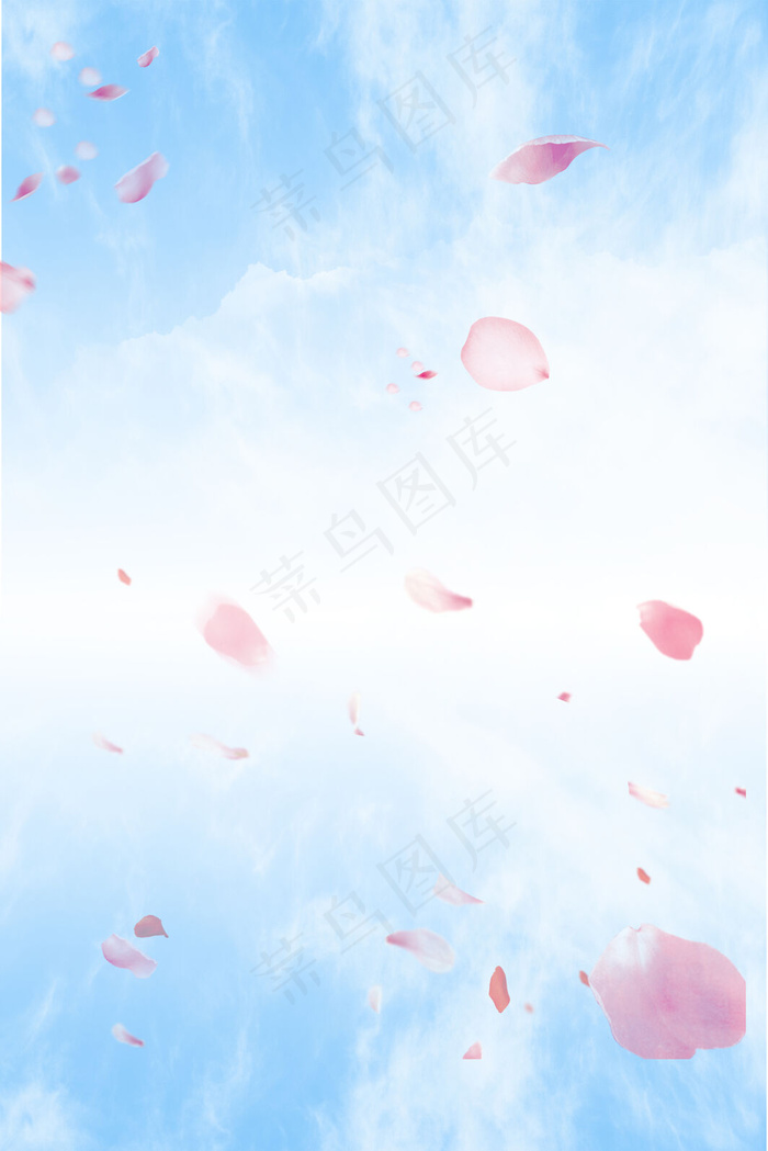 蓝色小清新护肤品PSD分层H5背景素材