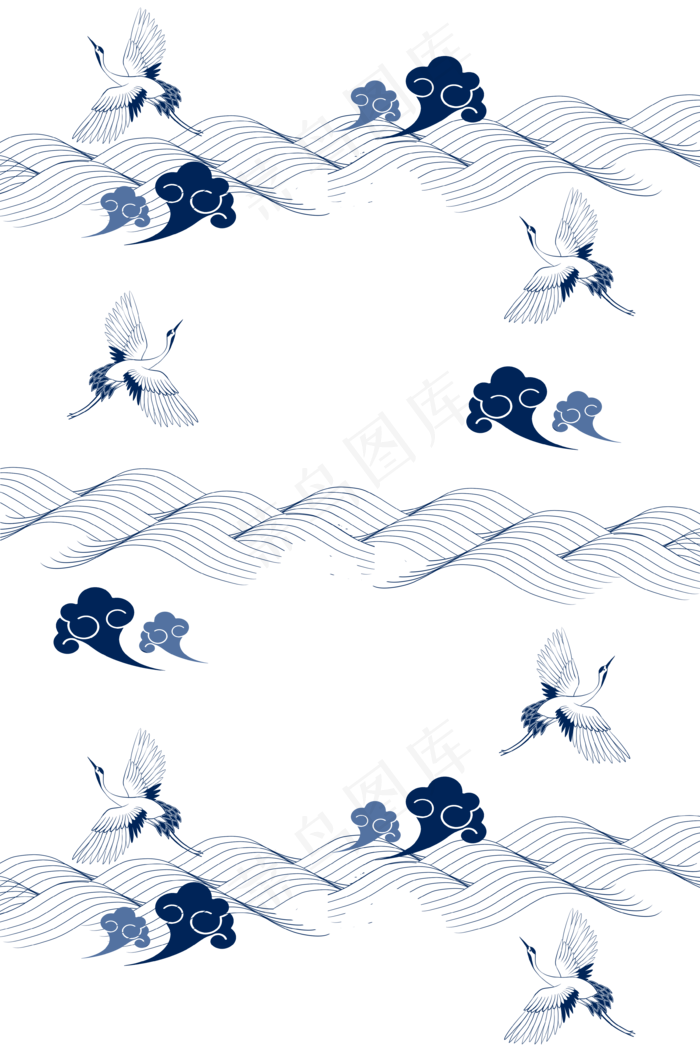 中国风底纹冷色调(3543X5315(DPI:299))psd模版下载