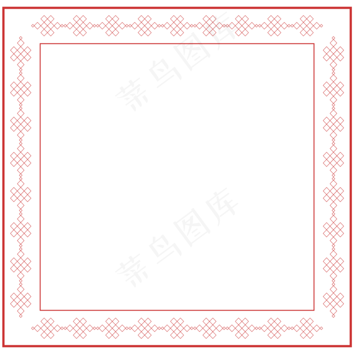 古典国潮复古边框(2000*2000px 300 dpi )ai矢量模版下载