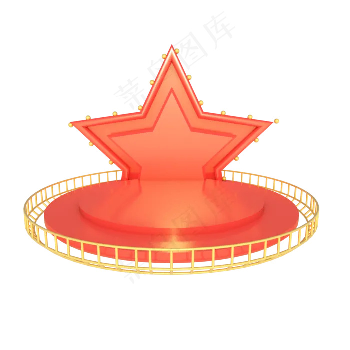 618电商五角星几何舞台(2000X2000)