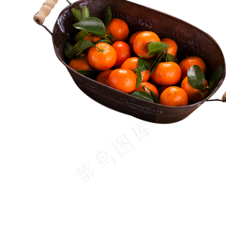 一框红色桔子免抠图