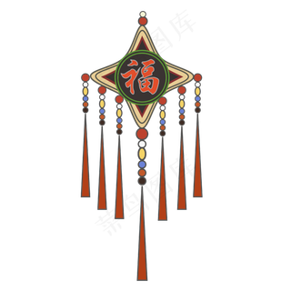 中国风民族装饰中国结,免抠元素