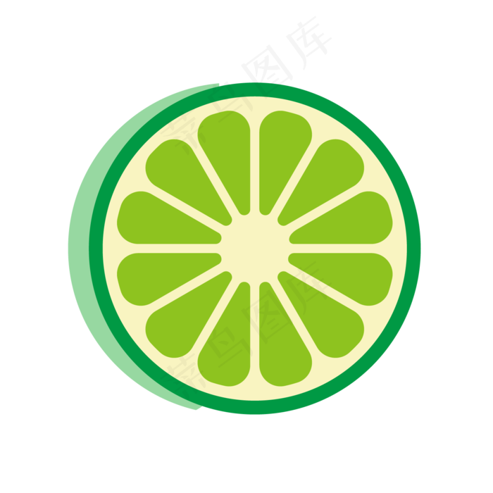 夏季水果青柠檬扁平化png下载,免抠元素