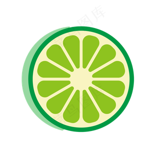夏季水果青柠檬扁平化png下载,免抠元素