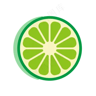 夏季水果青柠檬扁平化png下载,免抠元素