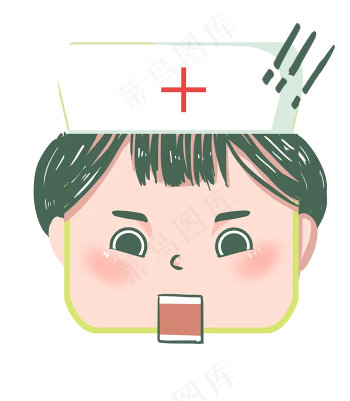五一劳动节护士表情包护士头像惊(2466X2826(DPI:300))psd模版下载