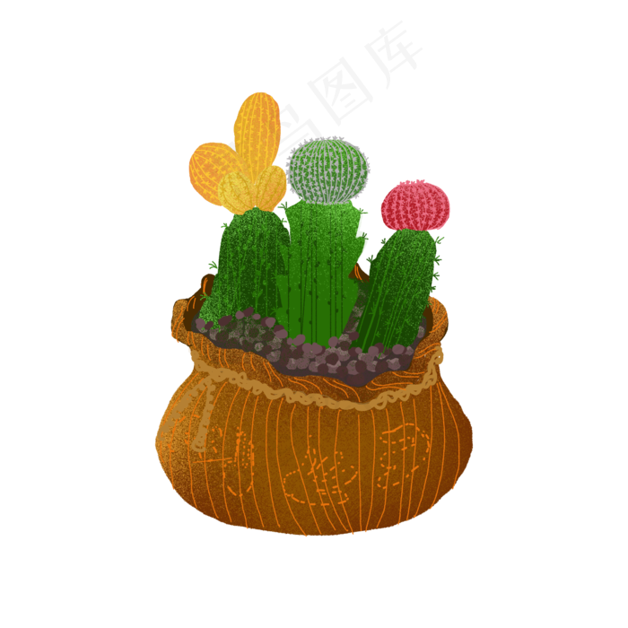 植物元素仙人掌,免抠元素(1024*1369px 72 dpi )psd模版下载