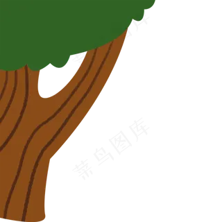 卡通春天绿色大树下载