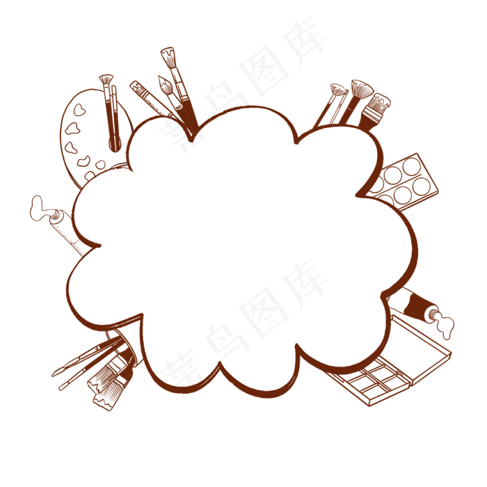 绘画培训班边框5