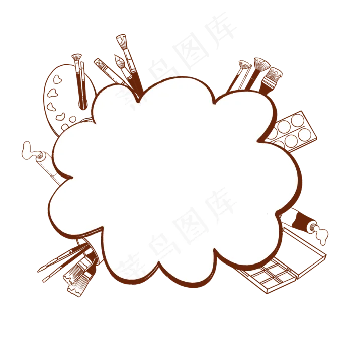 绘画培训班边框5(2244X2244(DPI:300))psd模版下载